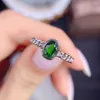 Clusterringen Fijne sieraden 925 Sterling zilver ingelegd met natuurlijke edelsteen luxe elegante eenvoudige diopside dames olstyle ring ondersteuning