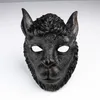 Party Masks Cartoon Animal Lion Mask Full Face Half Face Golden Silver Black White Mask Halloween Masquerade Performance Props Mask 230327