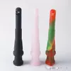 Retail Silicon Down Rör med 135 mm längd Silikon Downstem för att röka Bong Glass Water Pipe vid Mr Dabs