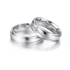 Anelli a fascia Vnox Eleganti anelli per coppia per donna Uomo Fedi nuziali in acciaio inossidabile AAA CZ Stones Trendy Anel Alliance Gift Z0327