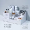 Boîtes de rangement Bacs Maquillage Organisateur pour Cosmétique Grande Capacité Boîte Bureau Bijoux Vernis À Ongles Tiroir Conteneur 230327