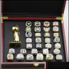 Solitaire Ring 1967 To 2021 Basketball City Team Champions Championship Set With Wooden Box Souvenir Men Women Boy Fan Brithday Gift Dh4Pn