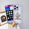Luksusowe Bling 3D Rhinestone Cell Completerem dla iPhone'a 15 14 14pro 13 12 Pro Max 11 Clear Glitter Rhine Stone Case