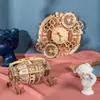 Blocchi Robotime Zodiac Orologio da parete TIME ART 3D Puzzle in legno Modello Building Block Kit Regalo fai da te per bambini Kid Adult Home Decor 230325