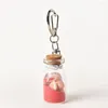 Keychains Creative Sea Sand Drifting Bottle Keychain Shell Wish Keyrings Fashion Bag Pendant Accessoires Verjaardagszegeningsgeschenken