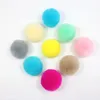 Keychains 6st/Lot Natural Real Fur Ball Pom Poms Fluffy Pompom Diy For Women Kids Winter Hats Skallies Beanies Sticked Cap 6-7CM