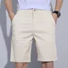 Herren-Shorts, 5 Farben, klassischer Stil, schmale Herren-Shorts, Sommer, Business-Mode, dünn, Stretch, kurze Freizeithose, männlich, Beige, Khaki, Grau, 230327