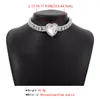 Strengen Snaren Ailodo Meerlaagse Tennisketting Grote Kristallen Hart Choker Ketting Voor Vrouwen Luxe Feest Bruiloft Ketting Mode-sieraden Cadeau 230325