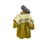 Girl Dresses 2023 Fall Kids Girls Green Loose Cotton Dress With Big Capes Lovely Korean Fashion Outfit Clothing Long Blouse