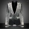 Costumes pour hommes Blazers Costume Smart Casual Style Manteau Slim Fit Homme Formel Hommes Veste À Paillettes Pour Le Bal De Mariage Grande Taille 5XL # 9882Hommes