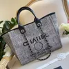 50% off Luxury Classics Women's Handbags Beach Pearl Canvas Embroidered Chain Packs Bag Small Large Pack IEXB