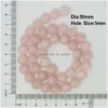 Kamień 8 mm okrągłe różowe kwarcowe koraliki dystansowe naturalne majsterkowanie do biżuterii Making Trand 15 Hurtowe 4 mm 6 mm 10 mm DH6WF