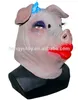 Masques de fête Saw Pig Head Effrayant Masques Nouveauté Halloween Masque Avec Cheveux Halloween Masque Effrayant Cosplay Costume Latex Vacances Fournitures 230327