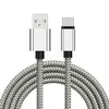 Câble en nylon tressé 1m 3ft 2m 6ft 3m 10ft Type C Câbles de charge de données Micro Usb pour téléphone portable intelligent Samsung