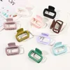 Fashion Hair Accessories Plastic Square Hair Claw Solid Color Clamps for Women Ponytail Clip Acrylic Barrettes Crab Hairpin