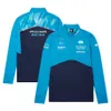 Sweats à capuche pour hommes Sweatshirts Williams Racing Tshirt Polo Manteau George Russell Nicholas Latifi 2023 Formule 1 Vêtements de fan de voiture Polyester Matériau à séchage rapide