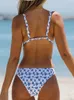 Womens Swimwear Peachtan Triangle Bikini مجموعة الأزهار طباعة ملابس السباحة الإناث منخفضة الخصر ملابس السباحة نساء بدلة السباحة مثير بدلة السباحة الصيف 230327