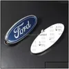 Car Badges For Ford Emblem 145X60Mm Dark Blue Rear Logo Focus Badge Front/Rear Mondeo Transit Drop Delivery 2022 Mobiles Motorcycles Dhqfj