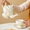 Wine Glasses Ceramic Teapot Creative Relief Coffee Pot Tea Cup Dish Drinking Utensils Cake Pan Vase Home Kitchen Supplies Ornament 230327