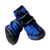 Hundebekleidung 4 Teile/los Anti-Rutsch-wasserdichte reflektierende Haustiere Hunde Schuhe Outdoor für Sport Berg tragbare Dropship