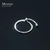 Bande Anneaux Modian 2021 Nouveau Réel 925 En Argent Sterling Éblouissant Mignon Chaîne Réglable Bagues Pour Les Femmes Bijoux De Mariage Accessoires Anel G230327