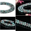 Stone 8Mm Top Quality Natural Agata Blue Decorative Pattern Beads Round Loose Ball 4/6/8/10/12Mm Jewelry Bracelet Making Dhgif