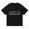 Camisetas para hombres Pequeña Trapstar Impresión de letras irregulares Algodón de alta calidad Hilo doble Camiseta de manga corta suelta para hombres y mujeres T230327