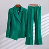 Zweiteilige Damen-Hosen, lässig, Damen-Teile, Blazer-Set, elegant, schlankmachend, formelle Bleistift-Hosenanzüge, Herbst, Business-Vintage-Hosenanzug