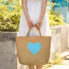 Beach Bags Japanese and Korean Wind Seaweed Woven Bag Flower Basket Women s Hand Straw Shoulder Tourist Beach Bag 230327