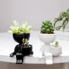 Planters Pots الإبداعية البشرية للسيراميك زهرة الزهرة مزهرية نبات الحرف السيراميك الحرف السمين زهرة المزهرية ديكور المنزل 230327