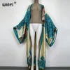 Swimwwear féminin Europe Winyi Beach Cover Up Sweet Lady Pink Boho Cardigan Cocktail Sexcy Boho Maxi Holiday Batwing Sleeve Kimono 230327