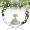 Flores decorativas grinaldas redondas de metal arco de casamento dourado pardo de fundo de fundo de fundo de flores de flor de planta de decoração para 607780cm 230327