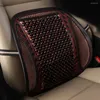 Fundas de asiento de coche con soporte lumbar Cojín de cuentas de madera universal Almohadilla lavable antideslizante para