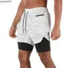 Pantaloncini da uomo Palestre Pantaloncini mimetici Uomo Jogger Allenamento Uomo Corsa Sport Pantaloni corti Uomo Estate Tasca incorporata Pantaloncini 2 in 1 ad asciugatura rapida W0327