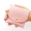 Wallets Women ID Card Holder PU Zipper Small Coin Purse Holder Solid Color Business Card Case Business Card Holder Wallet G230327