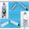 Sublimazione Blanks 600Ml White Blank Water Bottle Heat Press Bottiglie sportive in alluminio Boccetta con moschettone Drop Delivery 20 Dhico