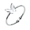 Band Rings MloveAcc % 925 S Sterling Silver Fashion Jewelry Butterfly Cocktail Ring Sizable Girls Kids Xmas Gift Drop Shipping G230327
