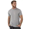 T-shirts masculinas superfinas de lã merino T-shirt manga curta tripulação Next to Skin camada de base tops roupa desportiva Secagem rápida 210623