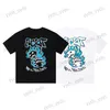 Мужские футболки Trapstar Flame Dice HD Print Print Street Street Lose Casual Crew Sece Forte Fort T230327