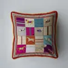 Ny Silk Pillowcase Märkesdesign Plaid Horse Soffa Kasta kuddstol Bilkudde omslag Heminredning Modekudde