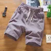 Mäns shorts 2021 Nya mäns fasta linshorts kinesisk stil linne solid färg korta byxor manliga sommar andningsbara linshorts plus storlek 5xl W0327