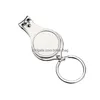 Sublimatie spaties blanco nagelklipper mtifunctionele metalen flesopener sleutelhangers aluminium warmteoverdracht sleutelhanger dhnw7