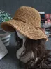 Wide Brim Hats Ladies Sun Hat For Women Bowknot Raffia Straw Foldable Summer Beach Female Chapeau FemmeWide Davi22