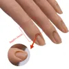 Main de pratique en silicone d'affichage de pratique d'ongle avec doigts de rainure d'ongle épaissis flexibles et ClipHolder 230325