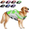 Hundkläder Summer Safety Pet Dog Life Vest för små stora hundar Swimsuit Pet Harness Life Jacket Kläd Bulldog Labrador Badkläder 230327