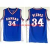 NCAA Kansas Jay College Joel #21 Embiid koszula Josh 11 Jackson Andrew 22 Wiggins Paul 34 Pierce Wilt 13 Chamberlain Basketball Jerseys