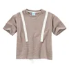 T-shirts Kids Boys and Girls Casual T-Shirt Summer Stripe Tees Fashion Children Cotton Tops #6817 230327