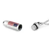 Amerikaanse Amerikaanse vlag hanger ketting gepersonaliseerde heren roestvrijstalen kogel ketting mode -accessoires zonder ketting