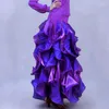 Scen Wear Flamenco Dance Kjol Standard Ballroom kjolar Tango Latin Dancing Dress Kaka Vestido Flamenca