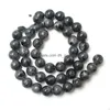 Stone 8mm natuurlijke kralen labradoriet larvikiet ronde los voor sieraden maken 15,5 inch/streng pick maat 4 6 8 10 12 14 mm D DHBOE